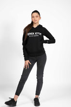 Load image into Gallery viewer, LE SWEAT-SHIRT A CAPUCHE NOIR POCHES LATERALES FENIXEYVI