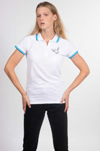 Load image into Gallery viewer, LE POLO FEMME FENIXEYVI BLANC&amp;TURQUOISE
