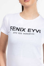 Load image into Gallery viewer, LE T-SHIRT FEMME FENIXEYVI COUPE AJUSTÉE EN COTON BLANC
