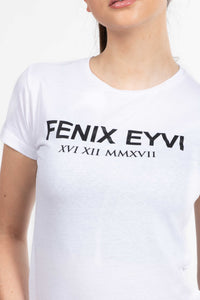 LE T-SHIRT FEMME FENIXEYVI COUPE AJUSTÉE EN COTON BLANC