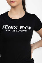 Load image into Gallery viewer, LE T-SHIRT FEMME FENIXEYVI COUPE AJUSTÉE EN COTON NOIR
